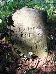 Sarah Higgins gravestone