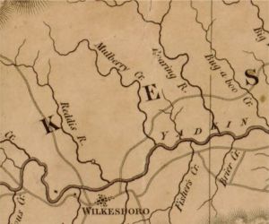 1833 map of Wilkes Co., NC